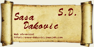 Saša Daković vizit kartica